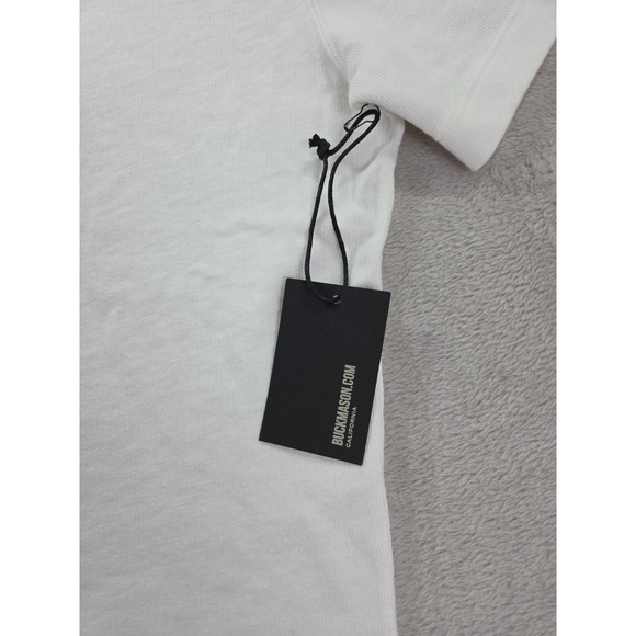 New Buck Mason Field Spec Shirt Mens Large Heavy Cotton Short Sleeve White - Picture 4 of 8